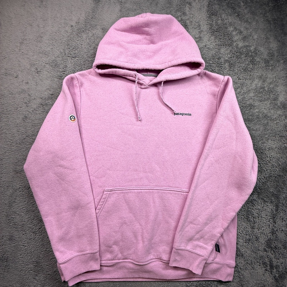 Patagonia Fitz Roy Icon Uprisal Hoodie Womens XXL Milkweed Mauve Fleece Pullover